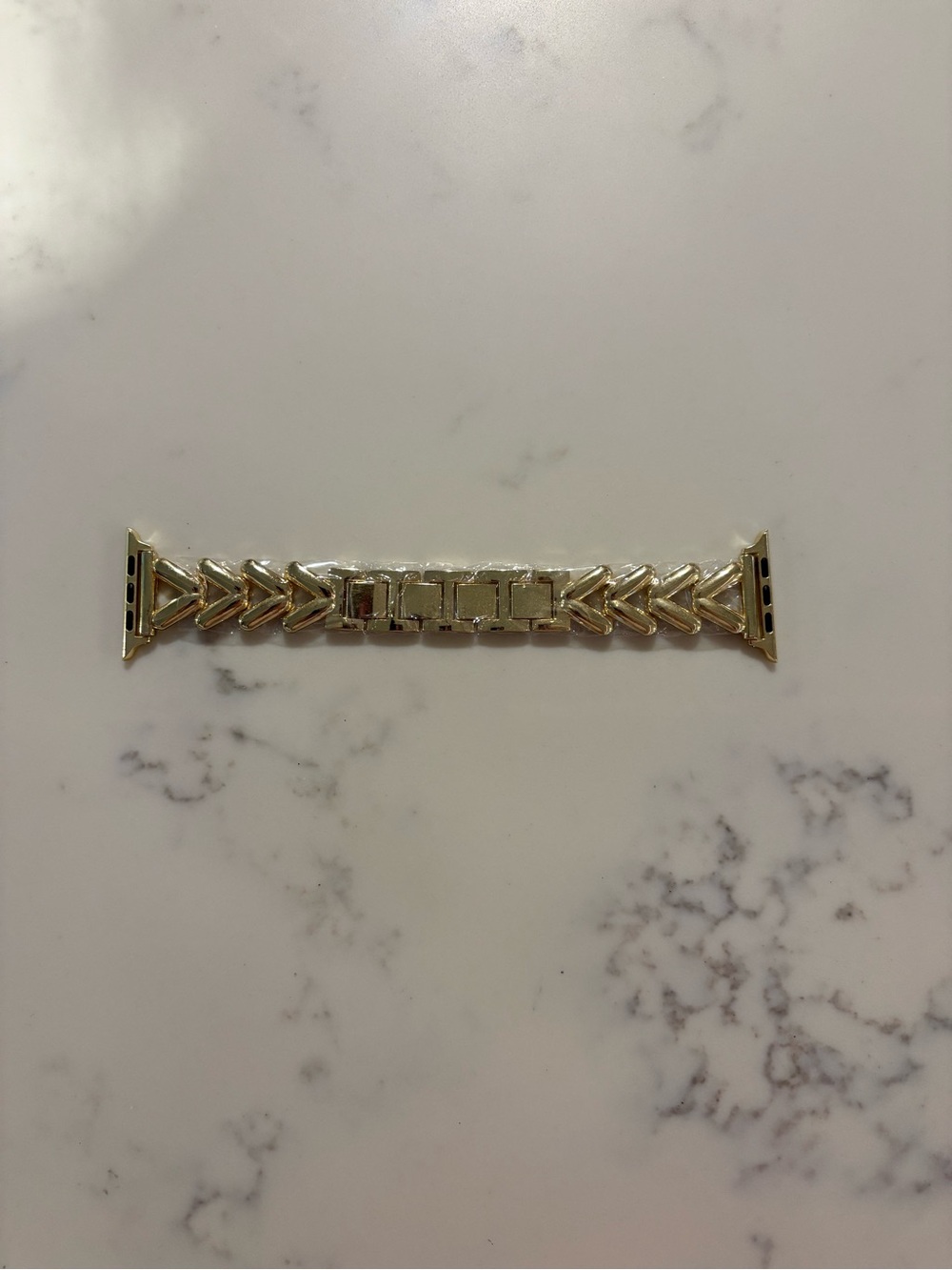 Gold Chevron Link Bracelet Connector for Smartwatch 44mm